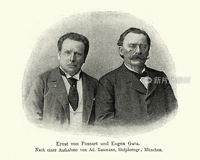 Ernst von posart，德国演员，Eugen guura，德国歌剧男中音，19世纪